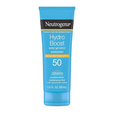 Neutrogena Hydro Boost Water Gel Sunscreen SPF 50, Oil‑Free Hydrating & Water‑Resistant Face & Body Sunscreen Lotion, Non‑Greasy, Broad Spectrum, Lightweight Moisturizer, 3 fl oz, Pack of 3