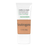 Neutrogena Clear Coverage Flawless Matte CC Cream, Full-Coverage Color Correcting Cream Face Makeup with Niacinamide (b3), Hypoallergenic, Oil Free & Fragrance Free, Wheat, 1 oz