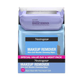 Neutrogena Day & Night Facial Cleansing Wipes, Makeup Remover Face Cleansing Towelettes & Night Calming Facial Cloths, 100% Plant Based Fibers Wipe Away Dirt & Oil, (3 Packs of 25)