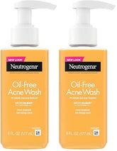 Neutrogena Oil-Free Acne Face Wash, Breakout Prone Skin Facial Cleanser with 2% Salicylic Acid Acne Treatment for Face, 6 fl. oz (Pack of 2)