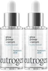 Neutrogena Hydro Boost Glow Booster Primer & Serum, Hydrating & Moisturizing Face Serum-to-Primer Hybrid, Infused with Purified Hyaluronic Acid & Designed to Instantly Hydrate, 1.0 fl. oz (Pack of 2)