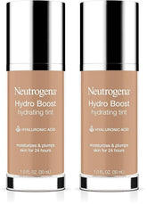 Neutrogena Hydro Boost Hydrating Tint with Hyaluronic Acid, Lightweight Water Gel Formula, Moisturizing, Oil-Free & Non-Comedogenic Liquid Foundation Makeup, 40 Nude Color, 1.0 fl. oz (Pack of 2)