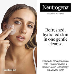 Neutrogena Hydro Boost Hydrating Face Wash & Makeup Remover, Gentle Facial Cleanser Gel with Hyaluronic Acid, Locks Moisture for Soft Supple Skin, Hypoallergenic, Oil-Free, Soap-Free, 7.8 fl oz