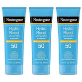 Neutrogena Hydro Boost Water Gel Moisturizing Sunscreen Lotion, Broad Spectrum Sunblock SPF 50, Water Resistant Travel Size Sunscreen For Sensitive Skin, 3 FL OZ (3-Pack)