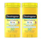 Neutrogena Beach Defense Kids Sunscreen Stick SPF 60+, Hawaii Reef Act 104 Compliant, Octinoxate & Oxybenzone Free, Sunscreen for Face & Body, Travel Size Sun Protection, 1.5 oz