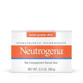 Neutrogena Facial Cleansing Bar Treatment for Acne-Prone Skin, Non-Medicated & Glycerin-Rich Hypoallergenic Formula with No Detergents or Dyes, 3.5 oz (Pack of 2)